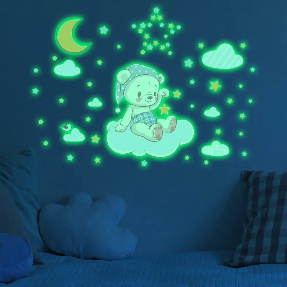 Autocollant Mural Chambre Bebe Elephanteau (30X19cm) boudechoux