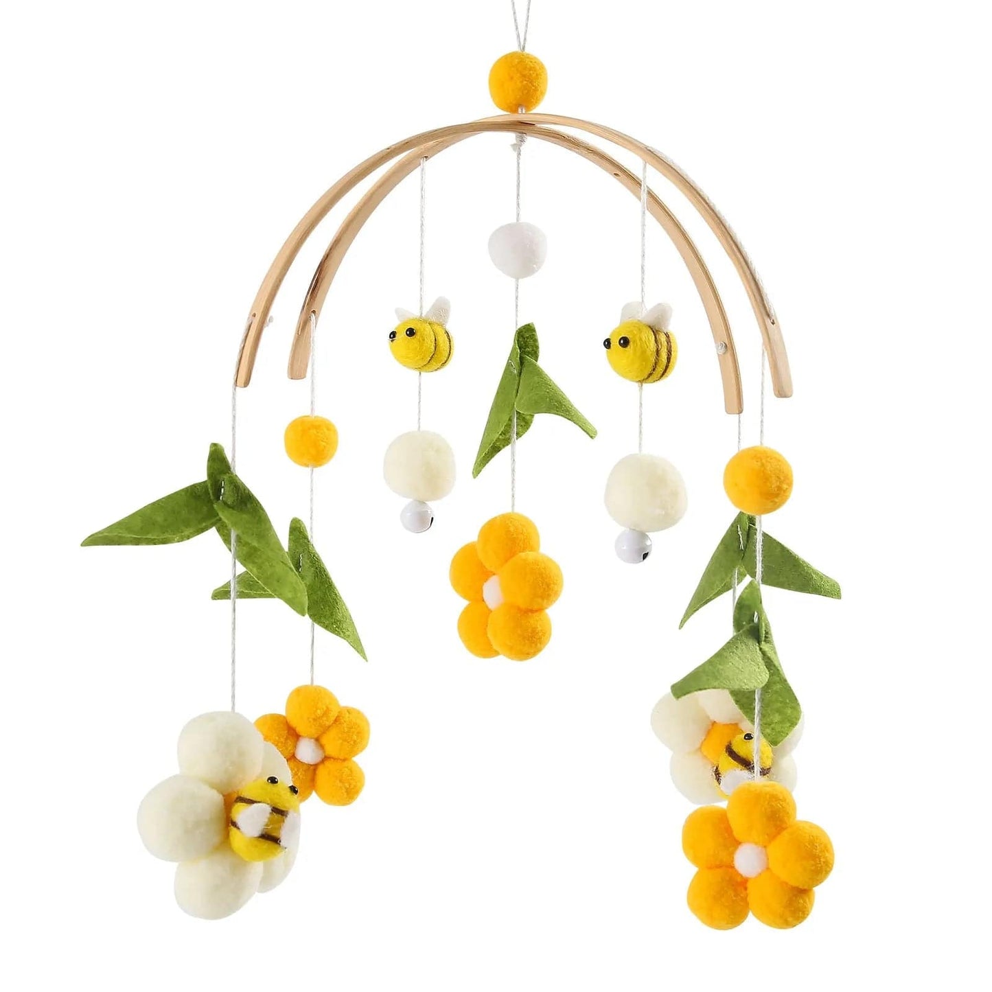 Hochet en Bois Musical pour Bébé Abeilles boudechoux