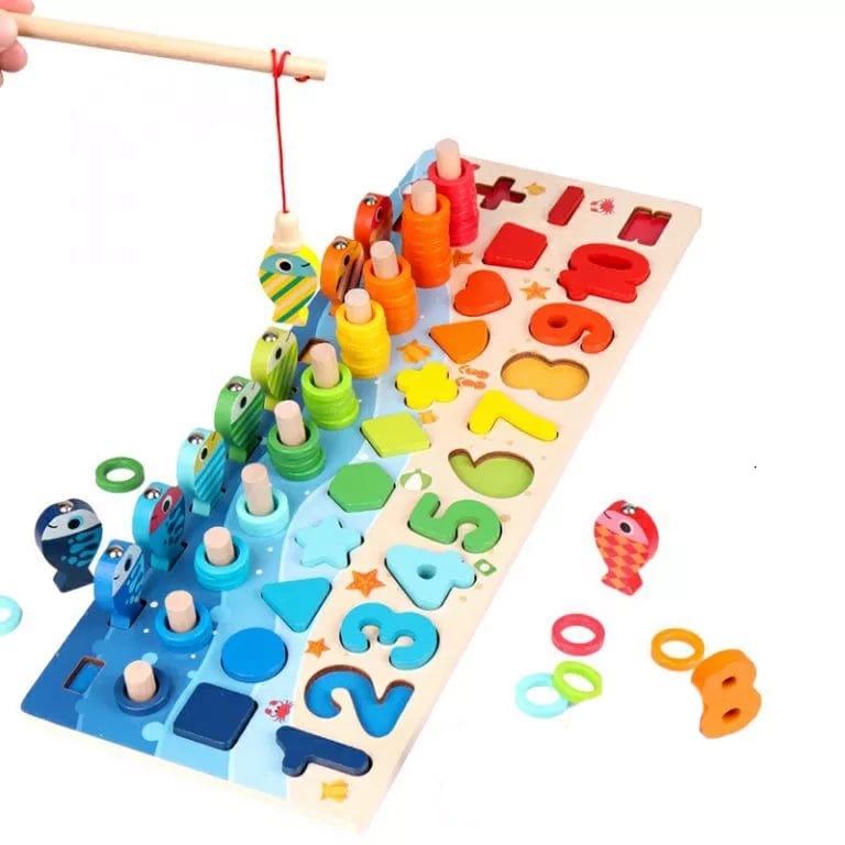 Jeu Montessori Bois Chiffres Lettres et Formes boudechoux