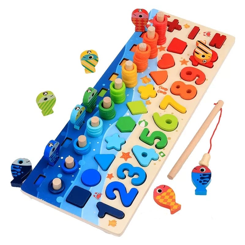 Jeu Montessori Bois Chiffres Lettres et Formes boudechoux