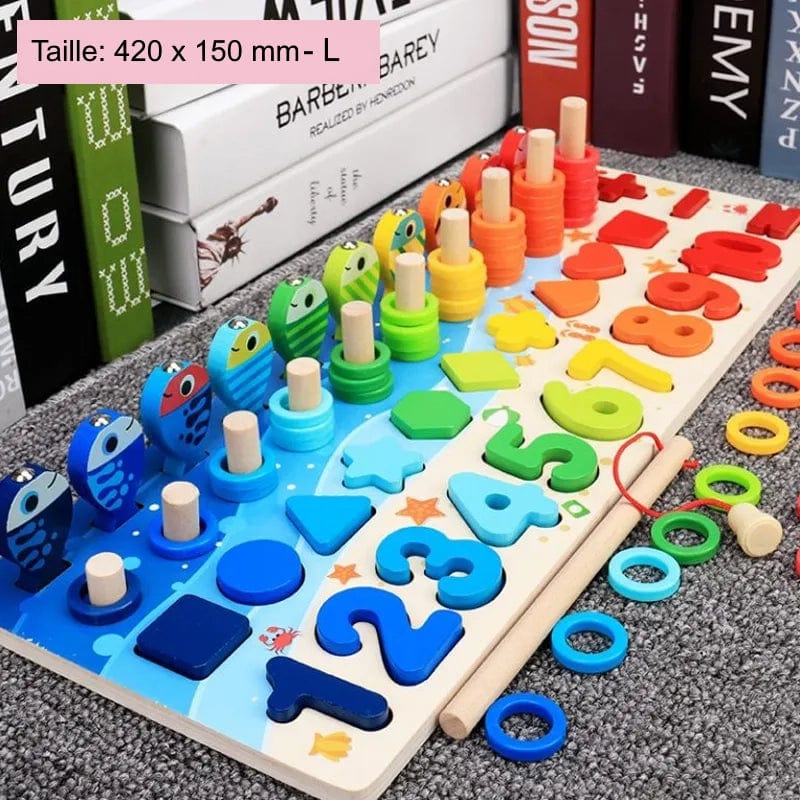 Jeu Montessori Bois Chiffres Lettres et Formes L - Chiffres et Formes boudechoux