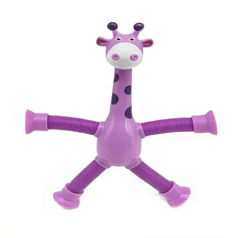 JOUET GIRAFE TÉLESCOPIQUE Violet boudechoux
