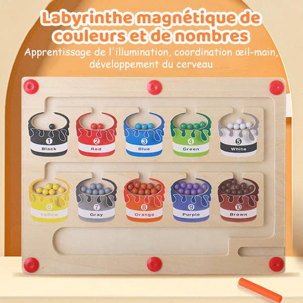 Labyrinthe magnétique de couleurs et de nombres boudechoux