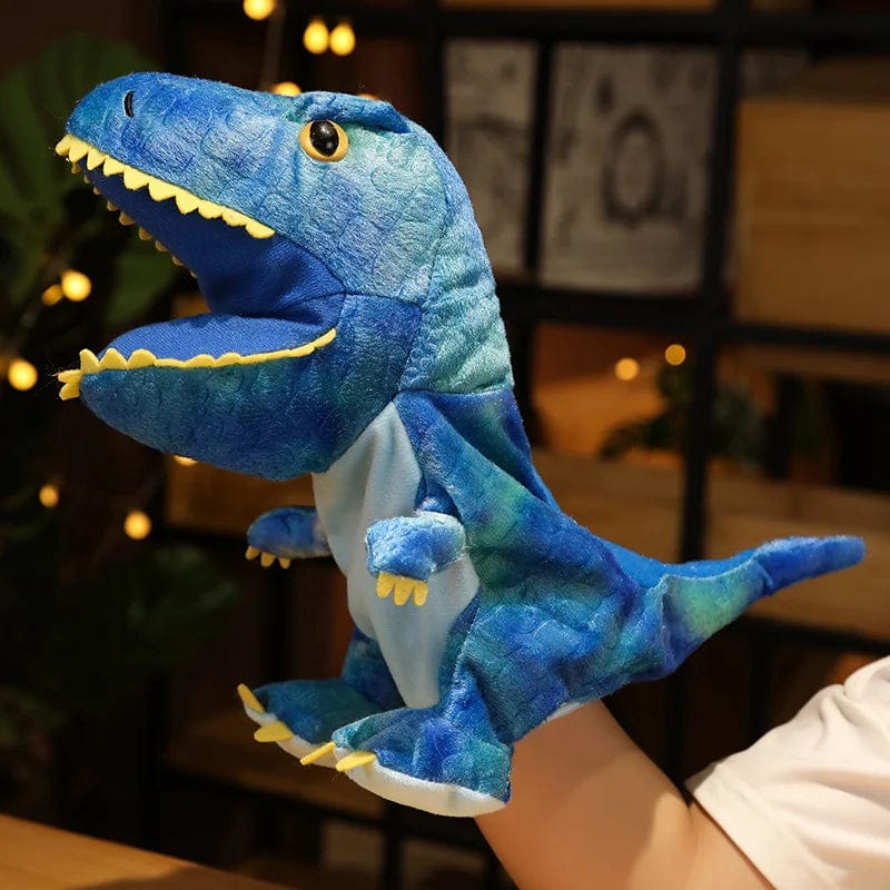 Marionnette Ventriloque Dinosaure bleu Boudechoux