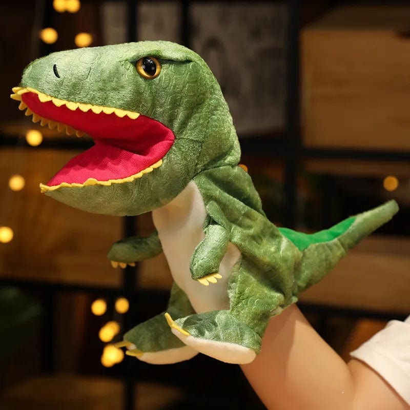 Marionnette Ventriloque Dinosaure vert Boudechoux