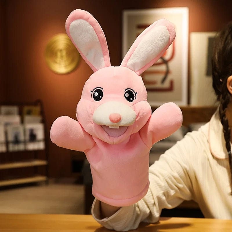 Marionnette Ventriloque Lapin rose Boudechoux