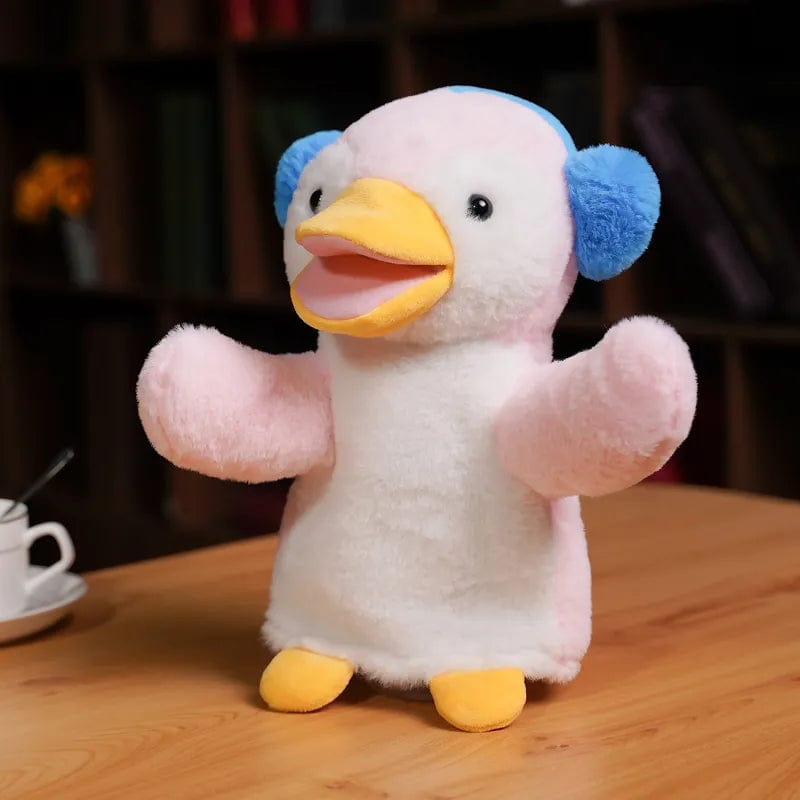 Marionnette Ventriloque Pingouin rose Boudechoux