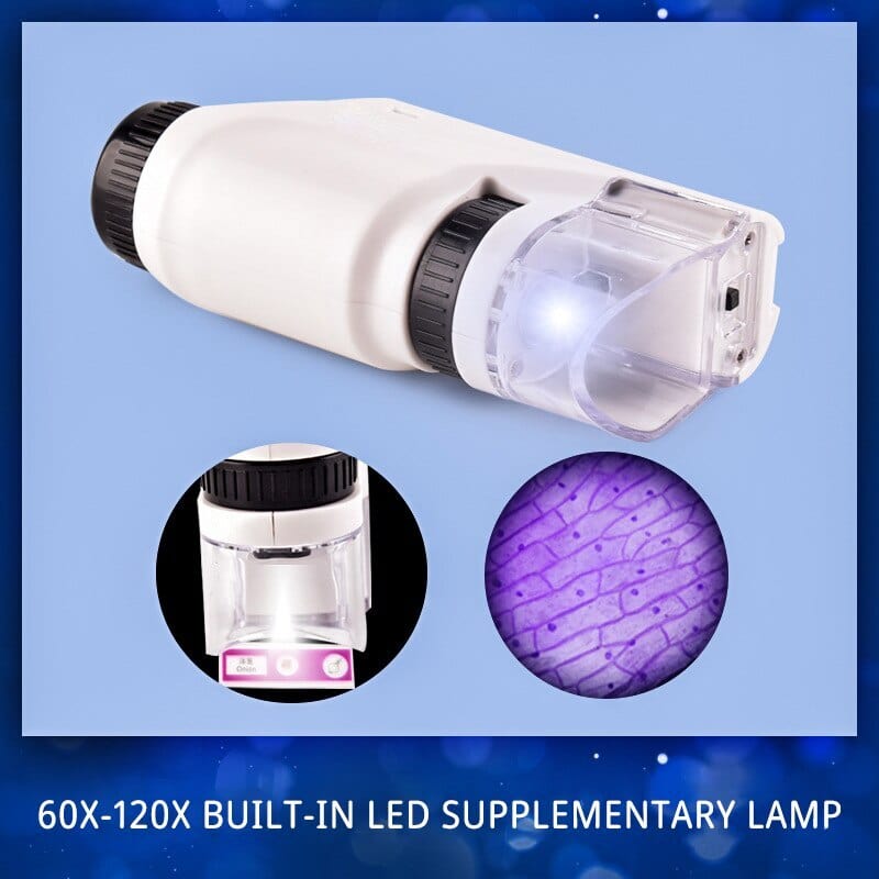 Mini Microscope de Laboratoire Portable avec lumière LED pour enfant boudechoux