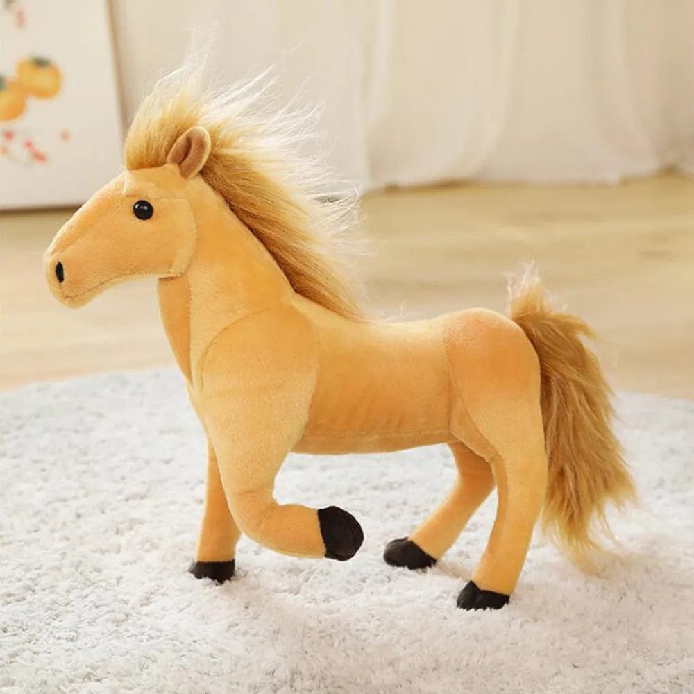 Peluche Cheval Marron Clair Boudechoux