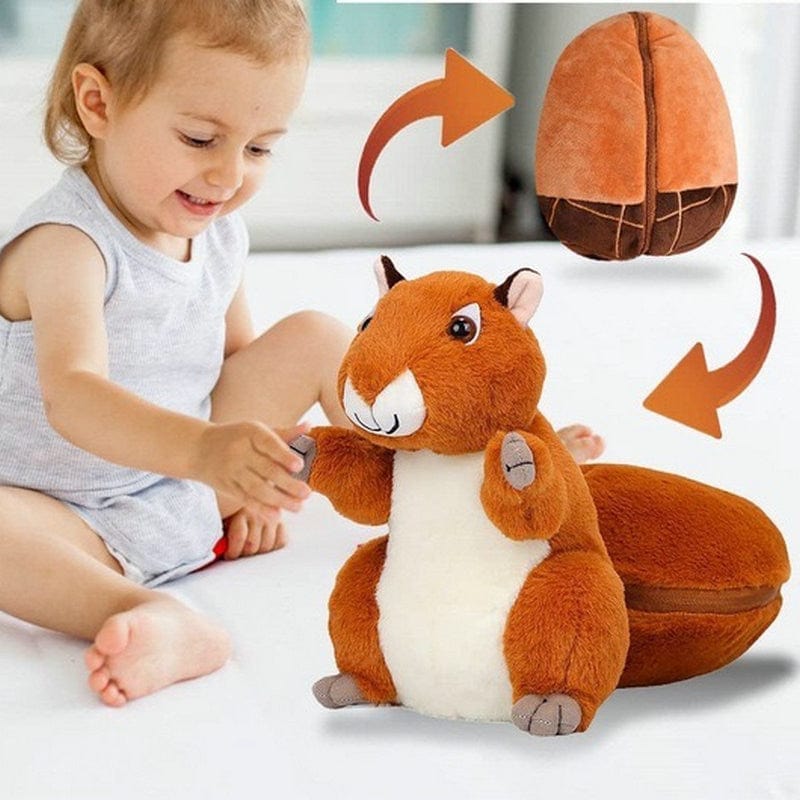 Peluche Lapin Câline et Réconfortante 18cm / Ecureuil boudechoux