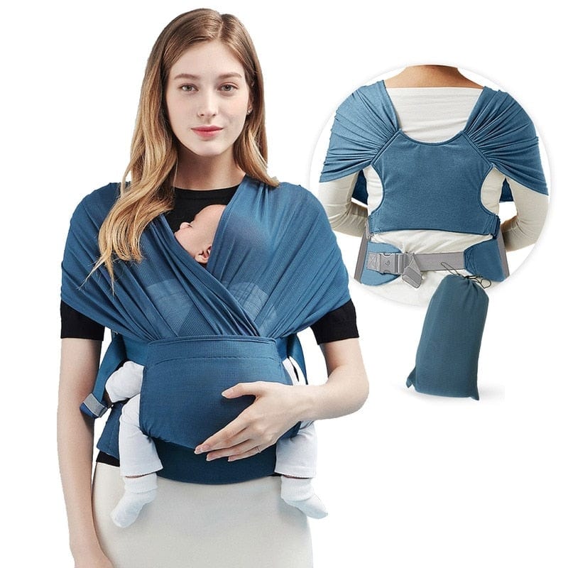 Porte-bébé réglable bleu boudechoux