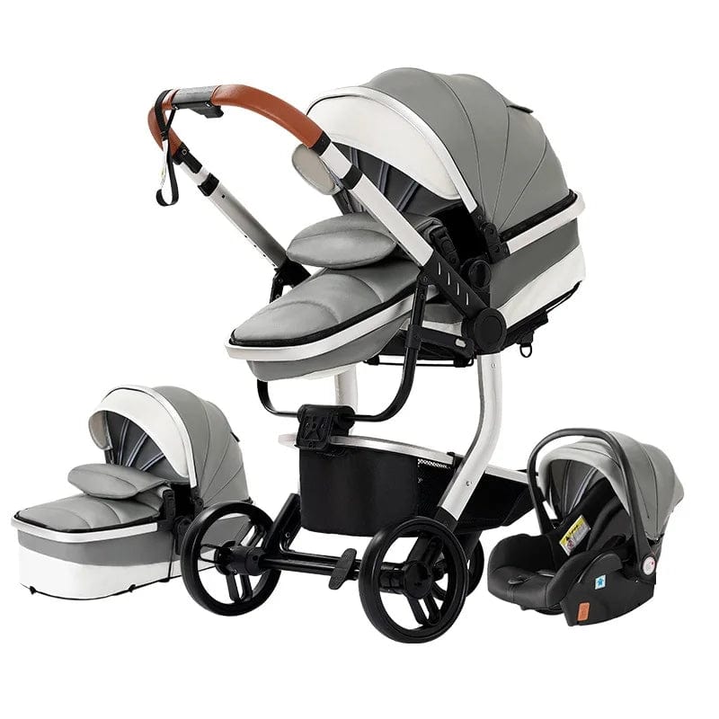 Poussette 3 en 1 pour nouveau-né Gris boudechoux