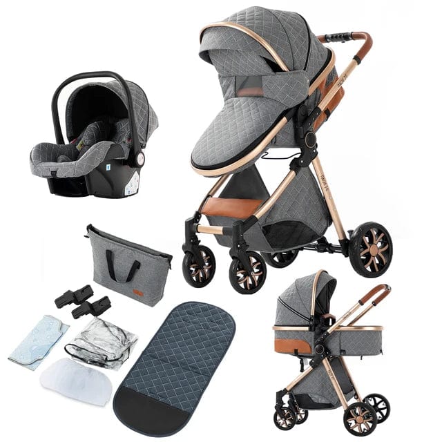 Poussette Complète 3 en 1 GRIS boudechoux