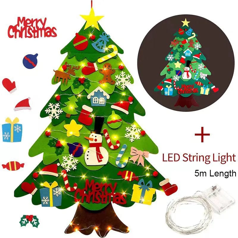 Sapin Feutrine Montessori Avec LED boudechoux