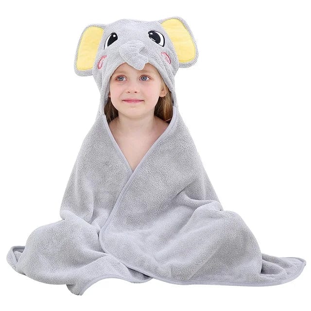 Serviette de Bain a Capuche D - Elephant Boudechoux