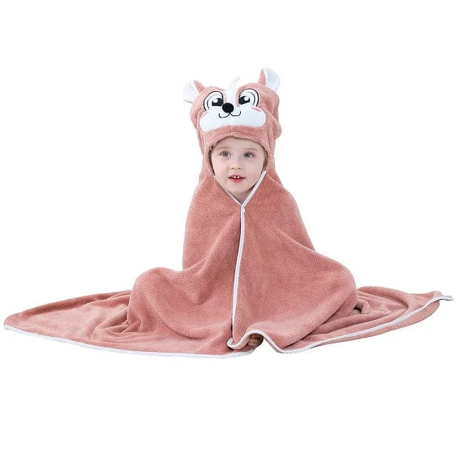 Serviette de Bain a Capuche H - Écureuil brun Boudechoux