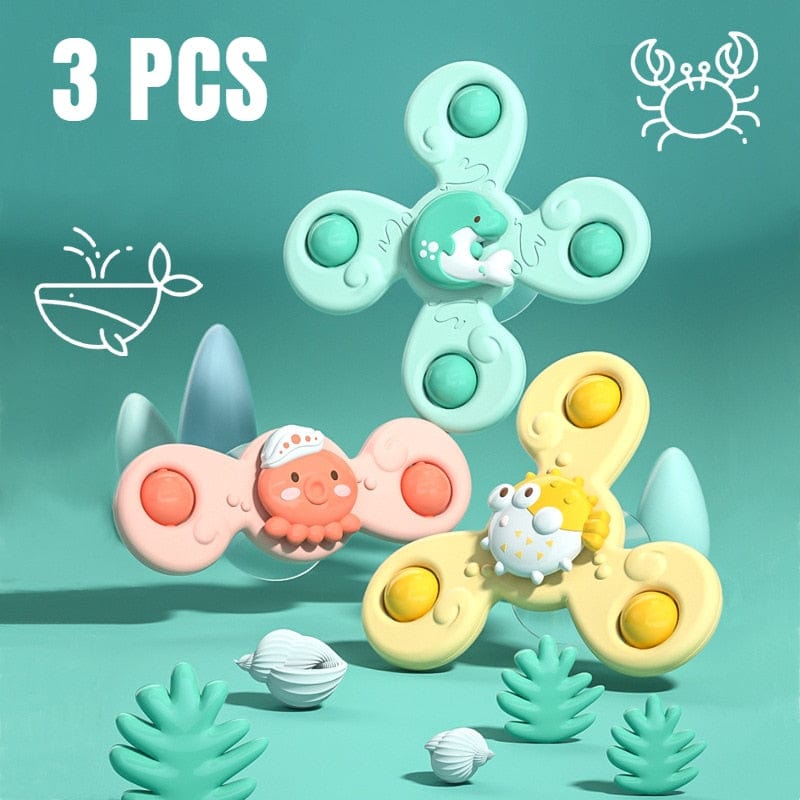 Ventouses d'éveil et éducatives pour bébé Spinners Ocean 3PCS boudechoux