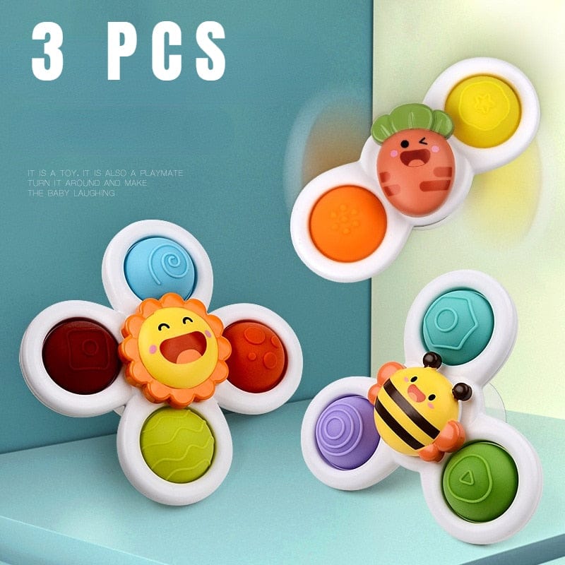 Ventouses d'éveil et éducatives pour bébé Spinners Soleil 3PCS boudechoux