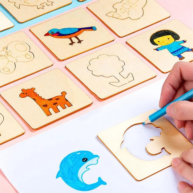 Apprentissage de dessin Bois Montessori pour enfants boudechoux