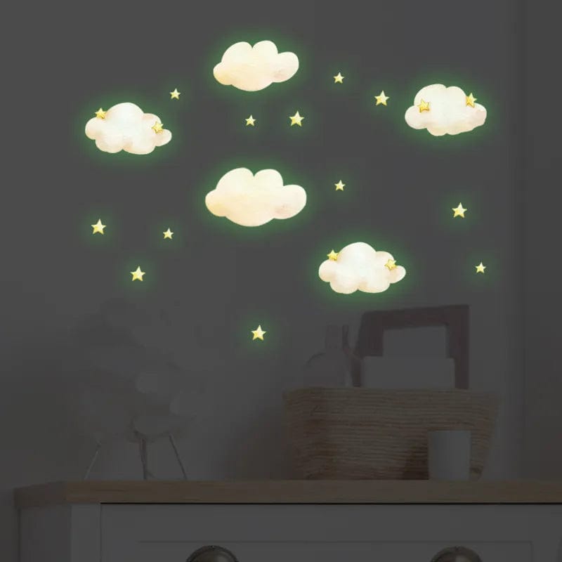 Autocollants muraux lumineux pour chambre d'enfants boudechoux