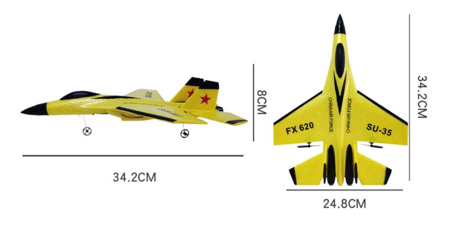 Avion de chasse télécommandé Jaune Ma boutique