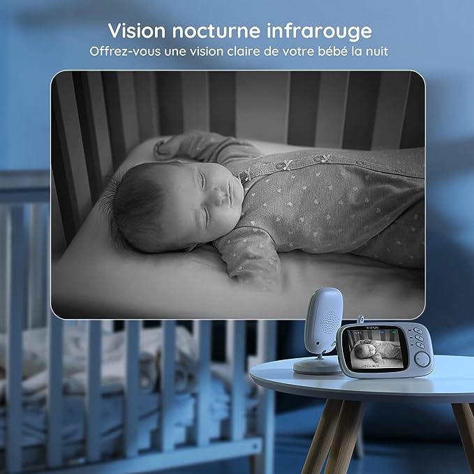 Babyphone Camera et Moniteur sans fil pour bébé boudechoux