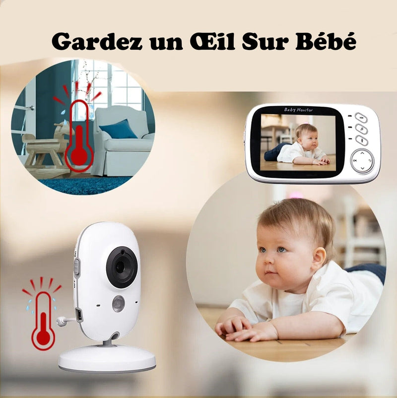 Babyphone Camera et Moniteur sans fil pour bébé boudechoux