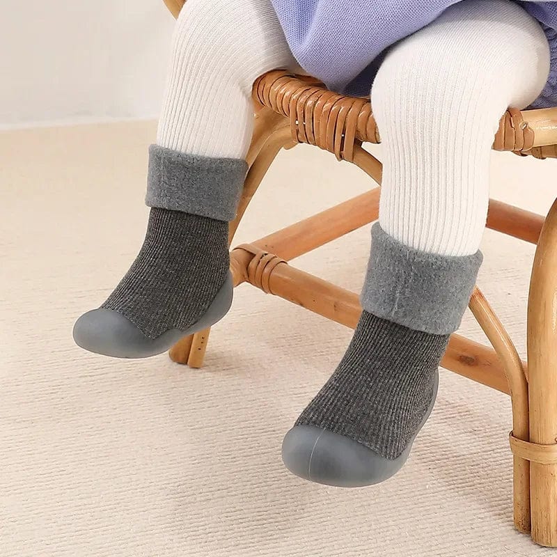 Chaussette Epaisse Bebe Gris / 0-6 mois Boudechoux