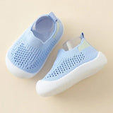 Chausson Pour bebe en Tricot Bleu / 0-6 mois Boudechoux