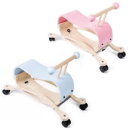 Cheval à bascule Vélo  en bois Montessori pour bébé boudechoux