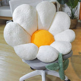 Coussin de chaise doux  en forme de fleur Blanc boudechoux