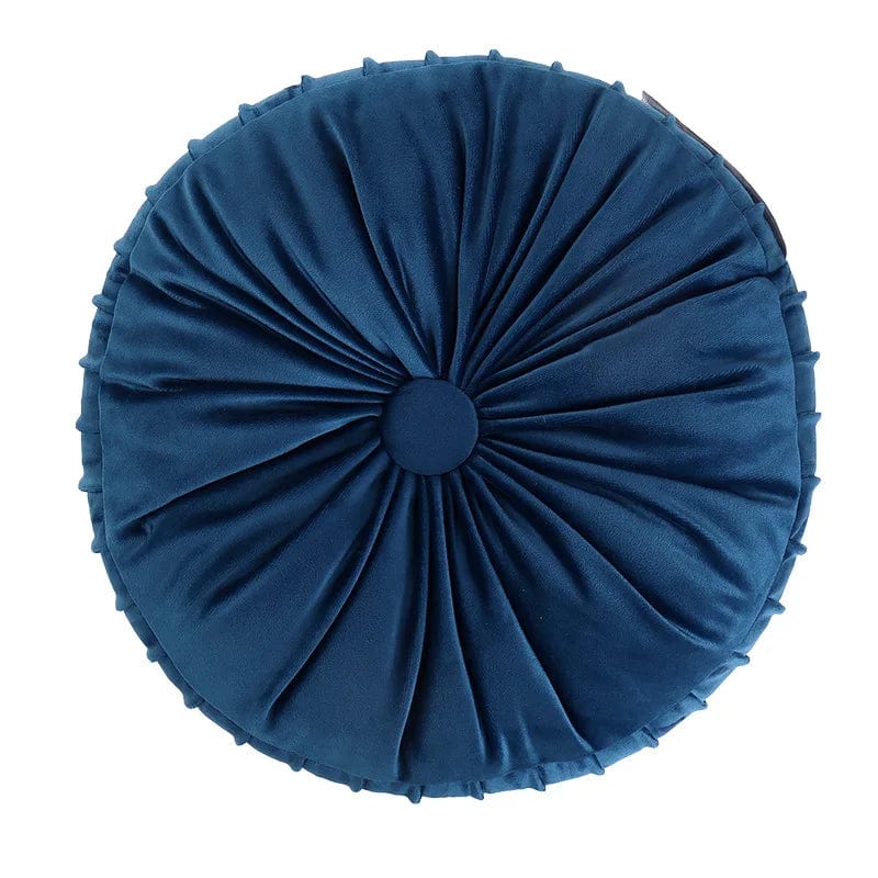 Coussin de Siège Rond  décoration coin lecteur bébé Bleu boudechoux