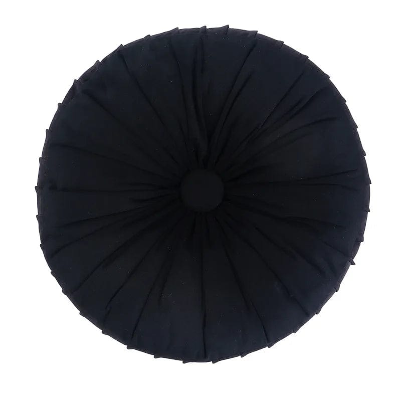 Coussin de Siège Rond  décoration coin lecteur bébé Noir boudechoux