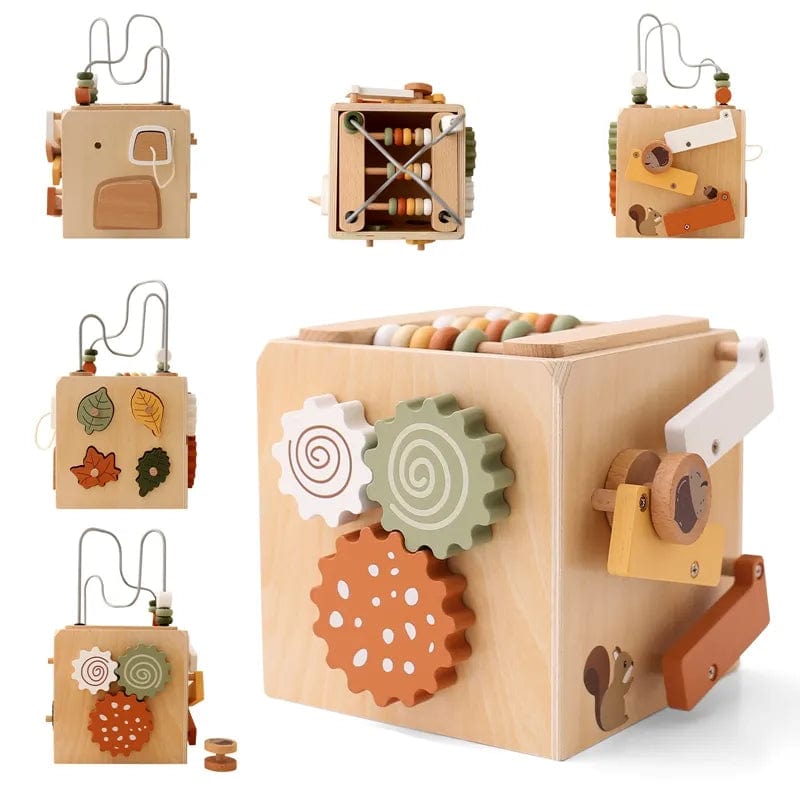 Cube Montessori en bois 5 en 1 boudechoux