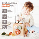 Cube Montessori en bois 5 en 1 boudechoux