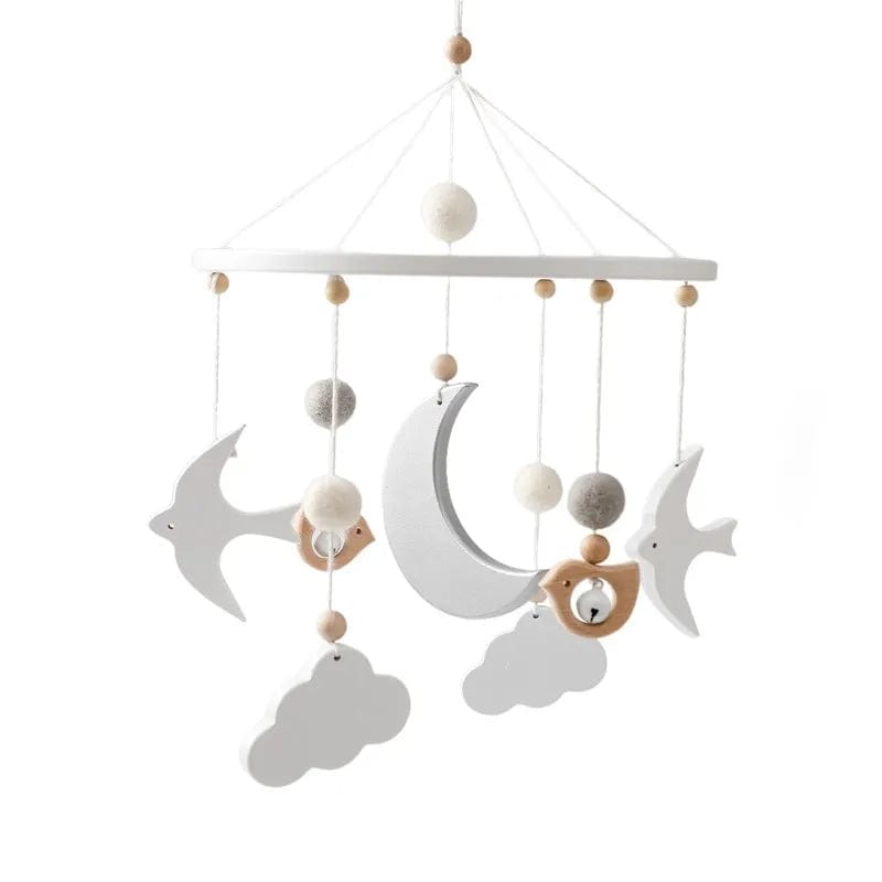 Hochet en Bois Musical pour Bébé Oiseaux boudechoux