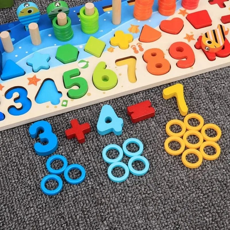 Jeu Montessori  Bois Chiffres Lettres et Formes boudechoux