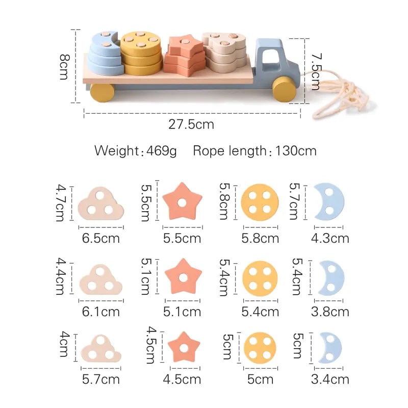 jeux montessori 18 mois Remorque boudechoux