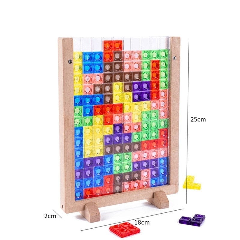 Jouet éducatif Puzzle tetris 3D  BOIS boudechoux