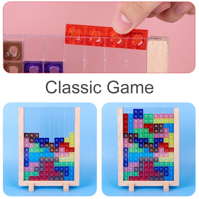 Jouet éducatif Puzzle tetris 3D  BOIS boudechoux