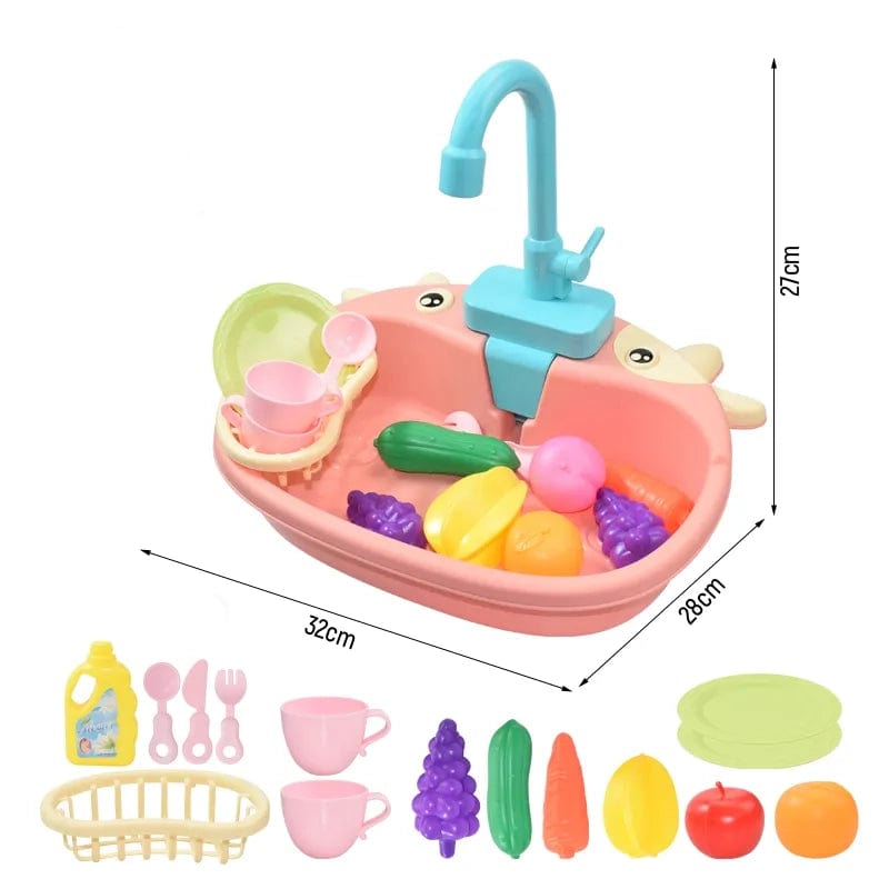 Jouet Lavabo interactif pour enfant Rose boudechoux