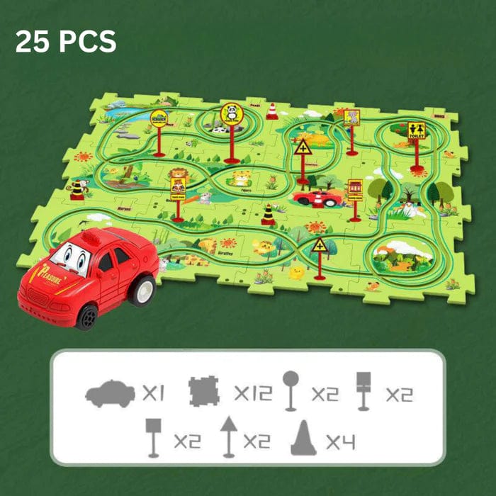 Pistes de voitures personnalisables pour un jeu créatif Forêt 25PCS boudechoux