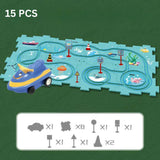 Pistes de voitures personnalisables pour un jeu créatif Ocean 15PCS boudechoux