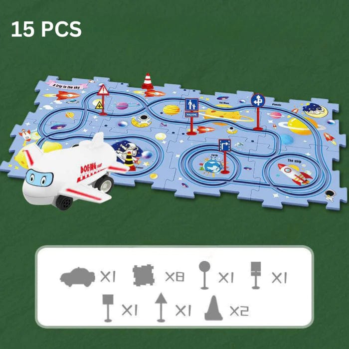 Pistes de voitures personnalisables pour un jeu créatif Space 15PCS boudechoux