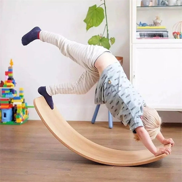 Planche d'équilibre en bois pour bébé boudechoux