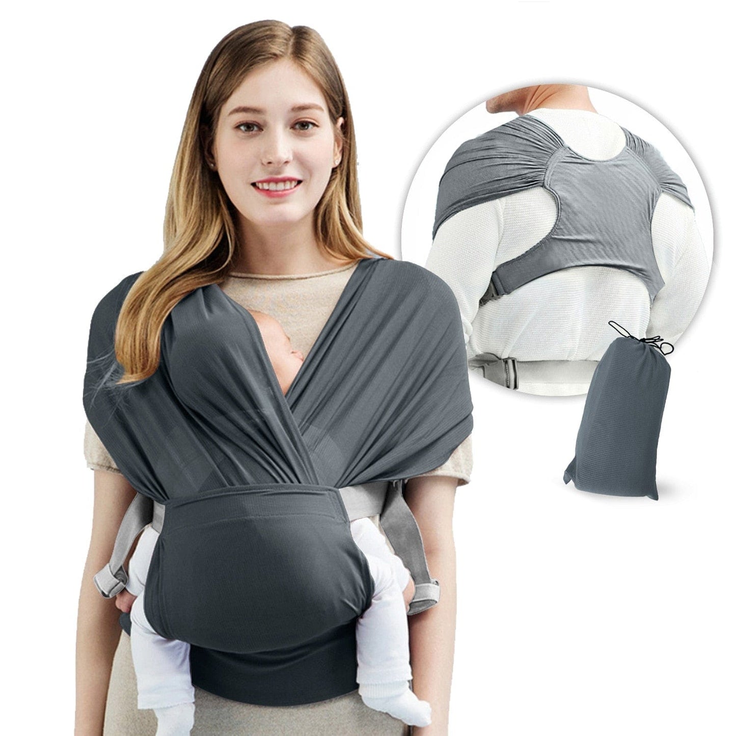 Porte-bébé réglable Gris boudechoux