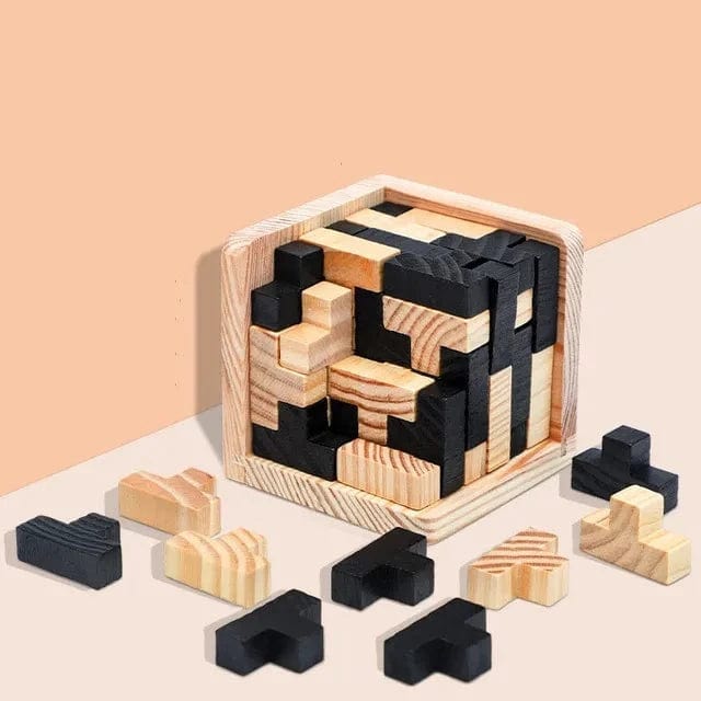 Puzzle Cube en Bois Type T Boudechoux