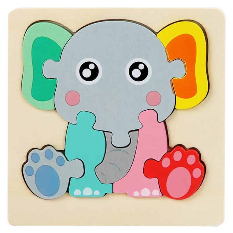 Puzzle en bois Montessori Safar Elephant boudechoux