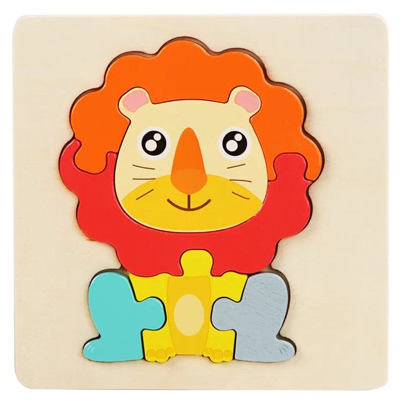 Puzzle en bois Montessori Safar Lion boudechoux