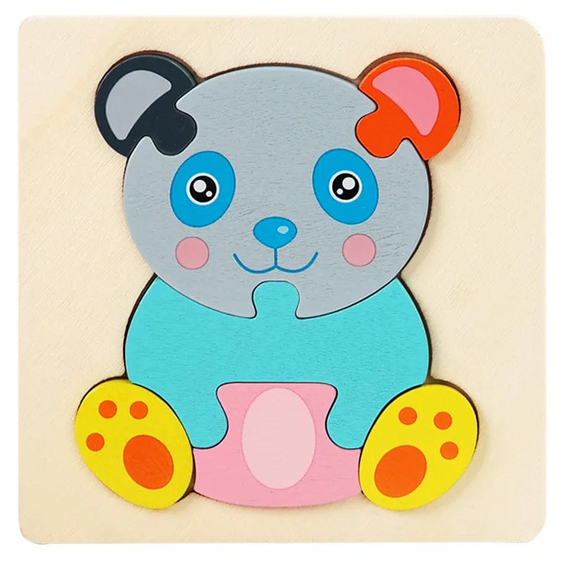 Puzzle en bois Montessori Safar Ours boudechoux